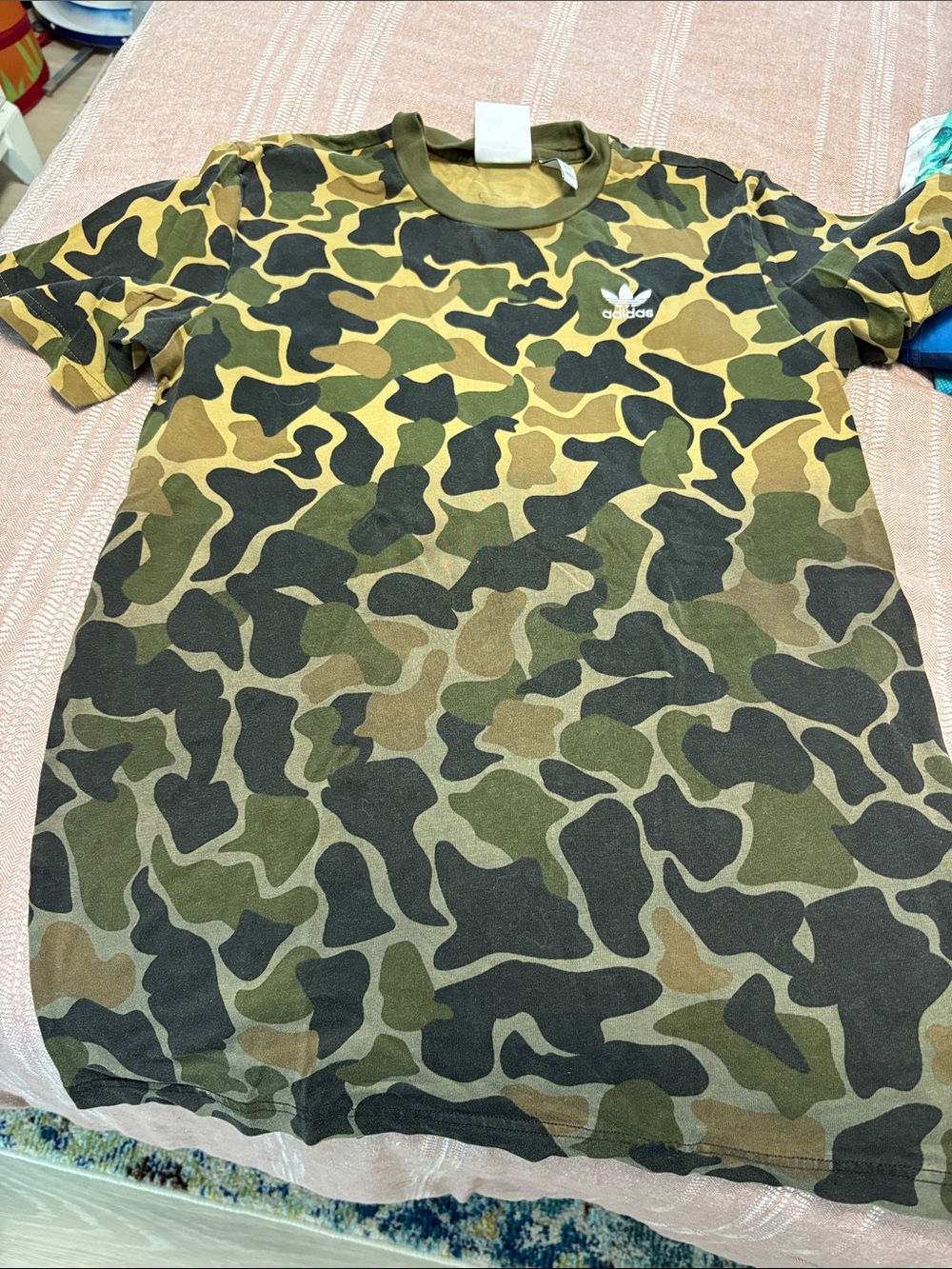 adidas Men's Short-Sleeve Camo Crew Tee - Olive & Black